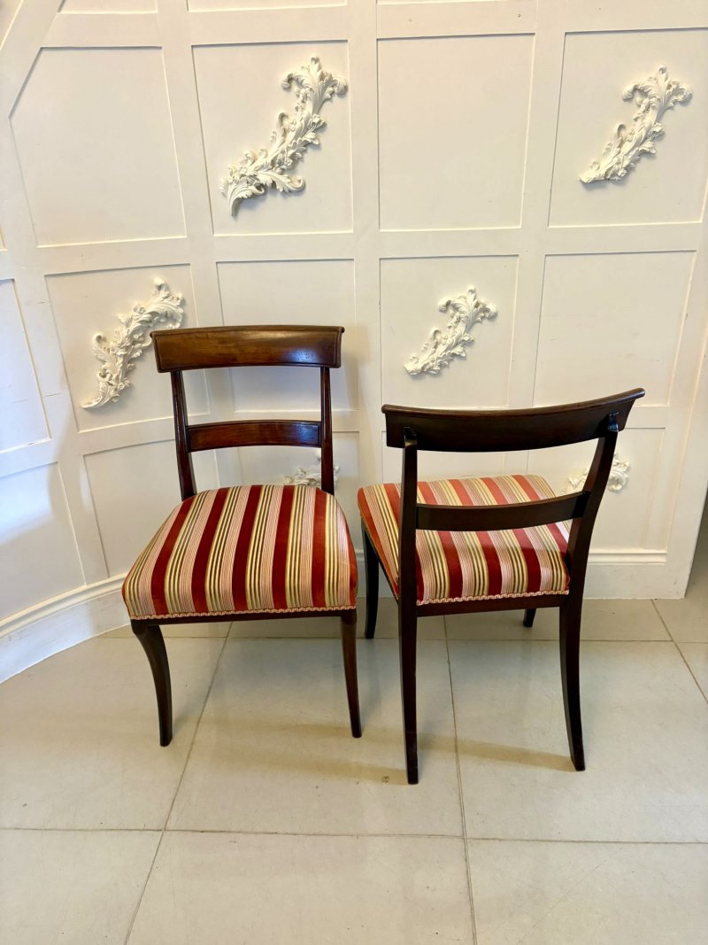 Antique Regency Mahogany Dining Chairs Set of Eight Including Two Carvers Scroll Arms - Image 17